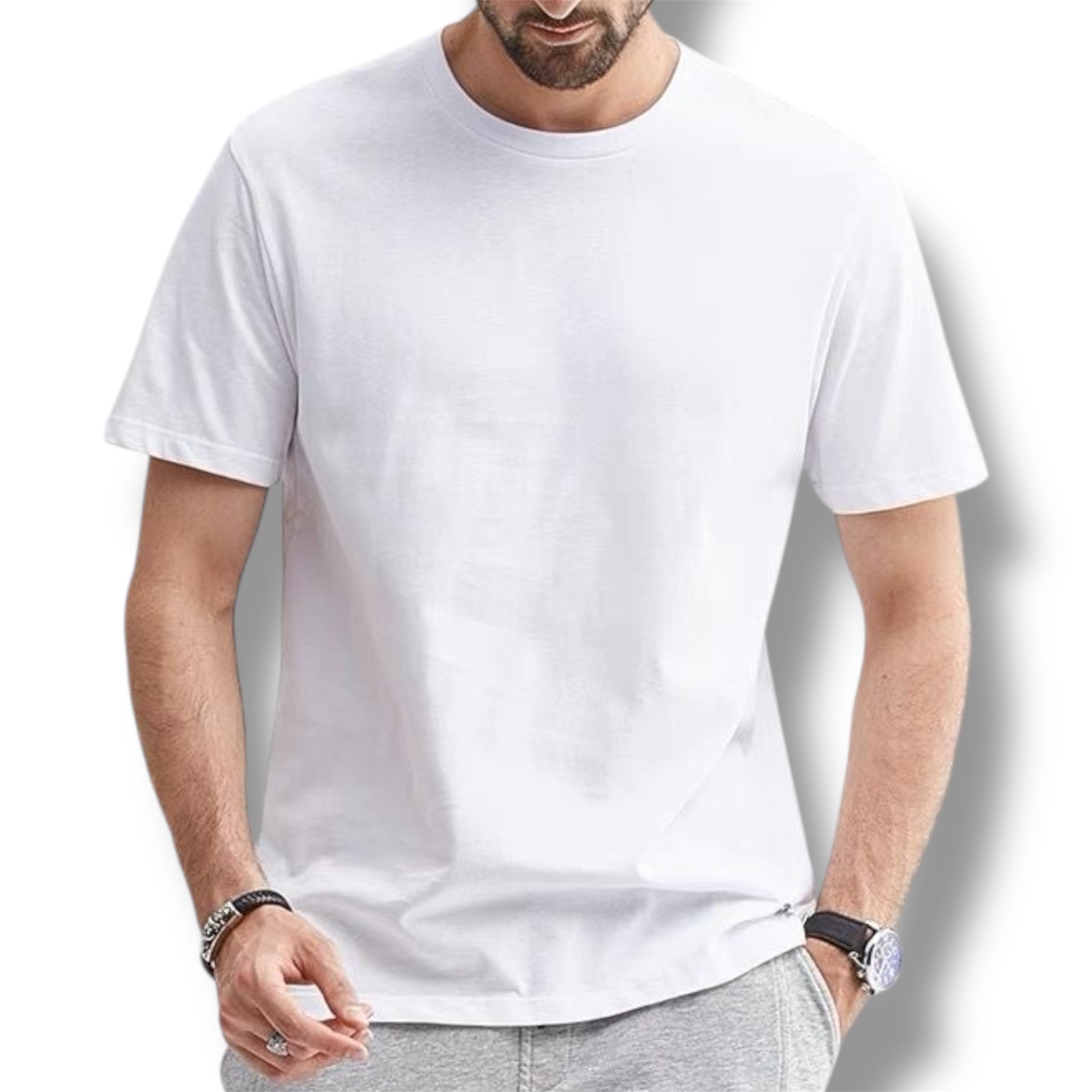 Polera Regular Fit White 200 Gsm.