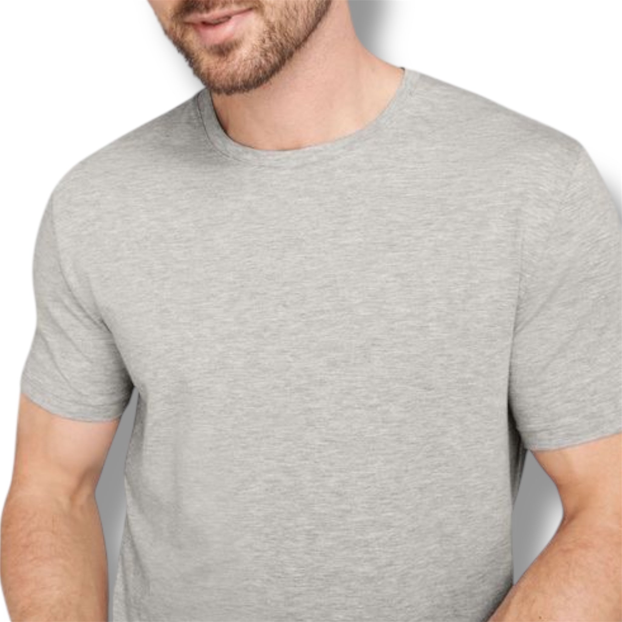 Polera Regular Fit Melange Gray 200 Gsm.