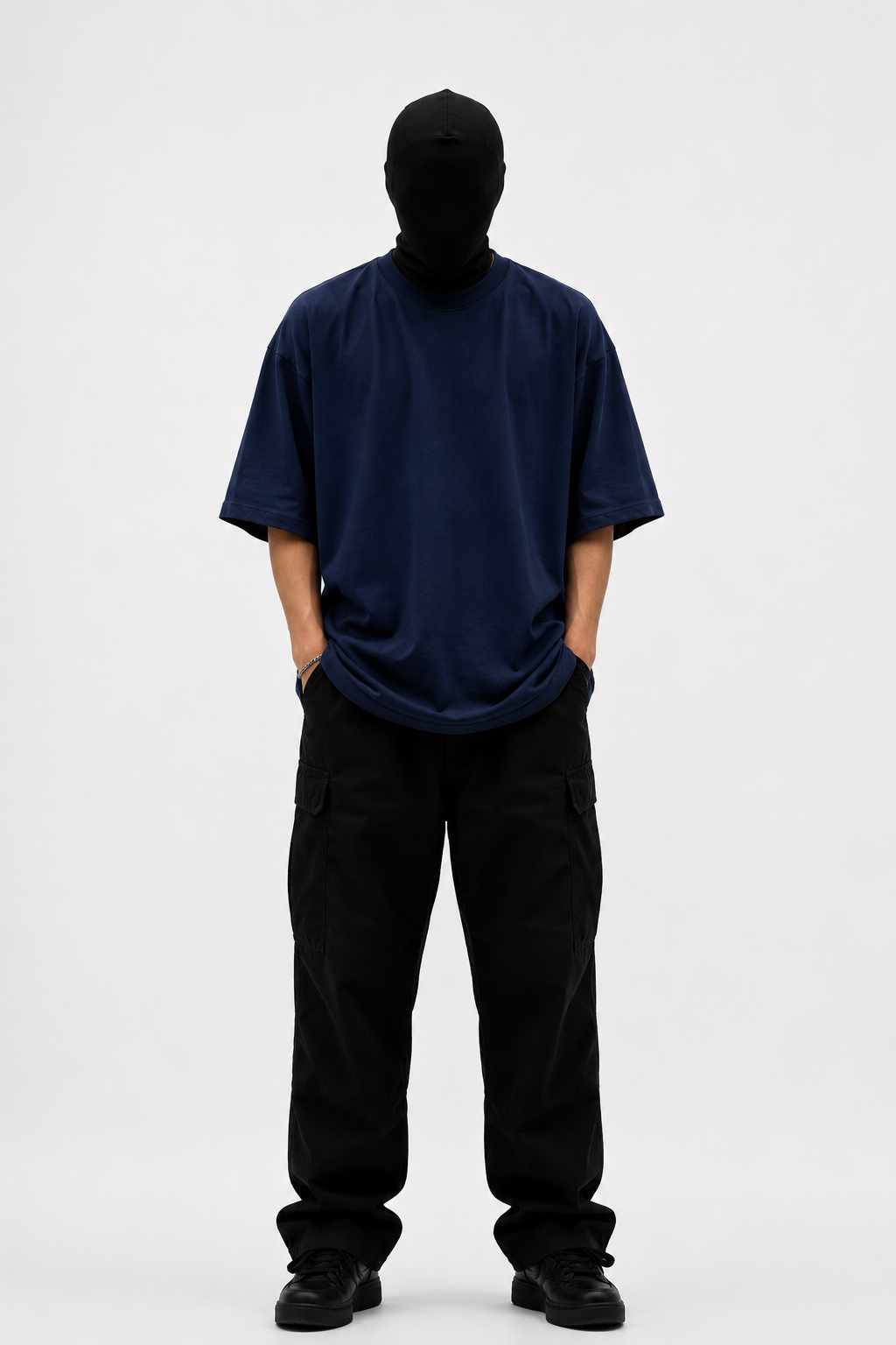 Semioversize • Steel Blue Heavyweight Cotton 320 Gsm
