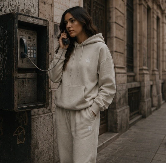 Hoodie Flecce Regular V1 Dune
