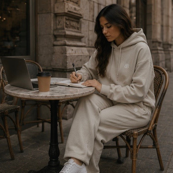 Hoodie Flecce Regular V1 Dune