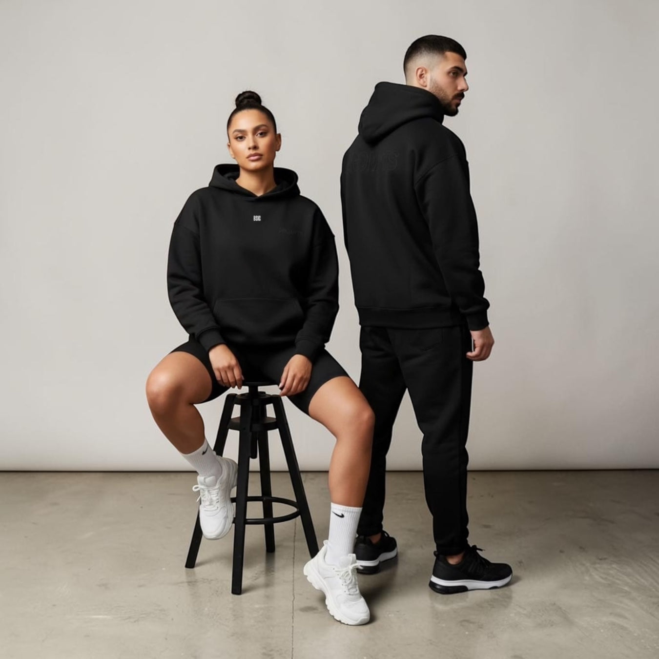 Hoodie Heavyweight V1. Black Noir