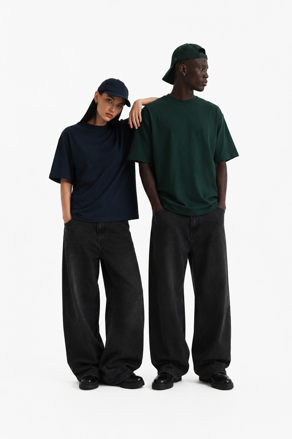 Semioversize • Forest Green Heavyweight Cotton 320 Gsm