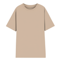 Polera Semi Oversize Beige Heavyweight Cotton 300 Gsm.