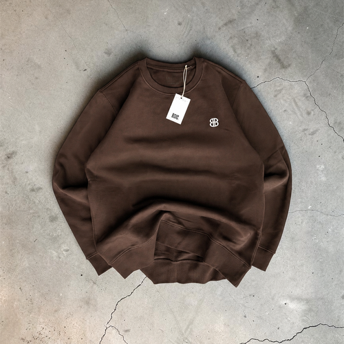 Crewneck Sweater Flecce V1 Brown