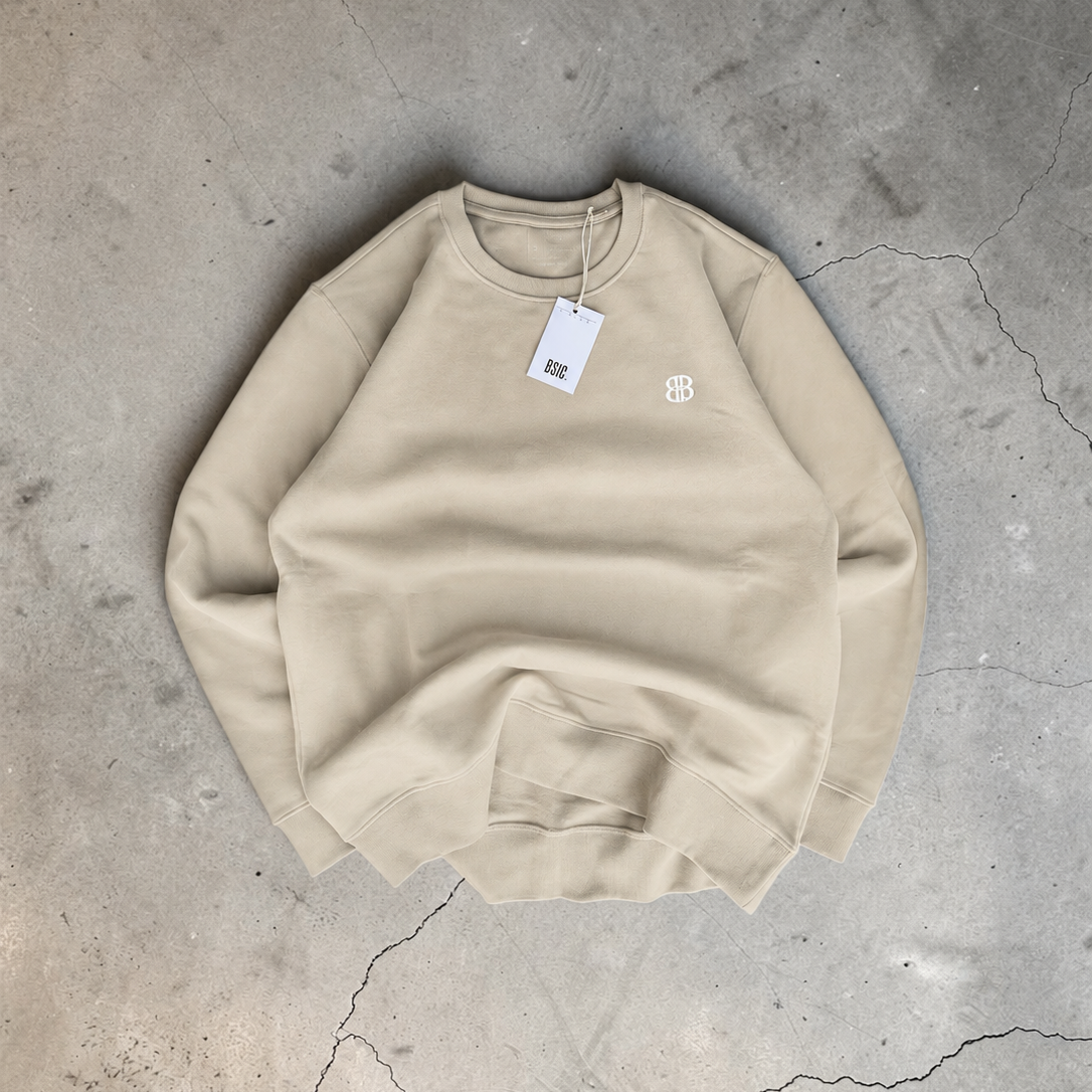 Crewneck Sweater Flecce V1 Dune