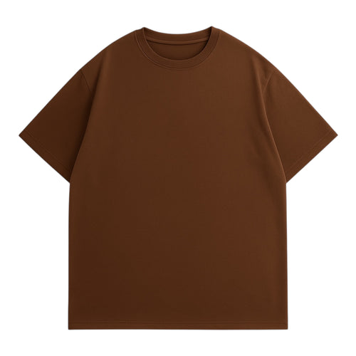 Polera Oversize HeavyCotton Brown 280 Gsm.