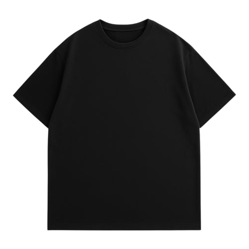 Polera Oversize HeavyCotton Black 280 Gsm.