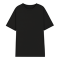 Polera Semi Oversize Black Heavyweight Cotton 300 Gsm.