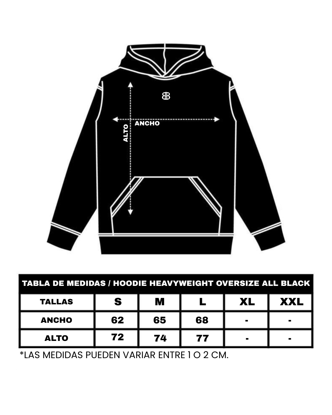 Hoodie Heavyweight Oversize • ALL BLACK S3.