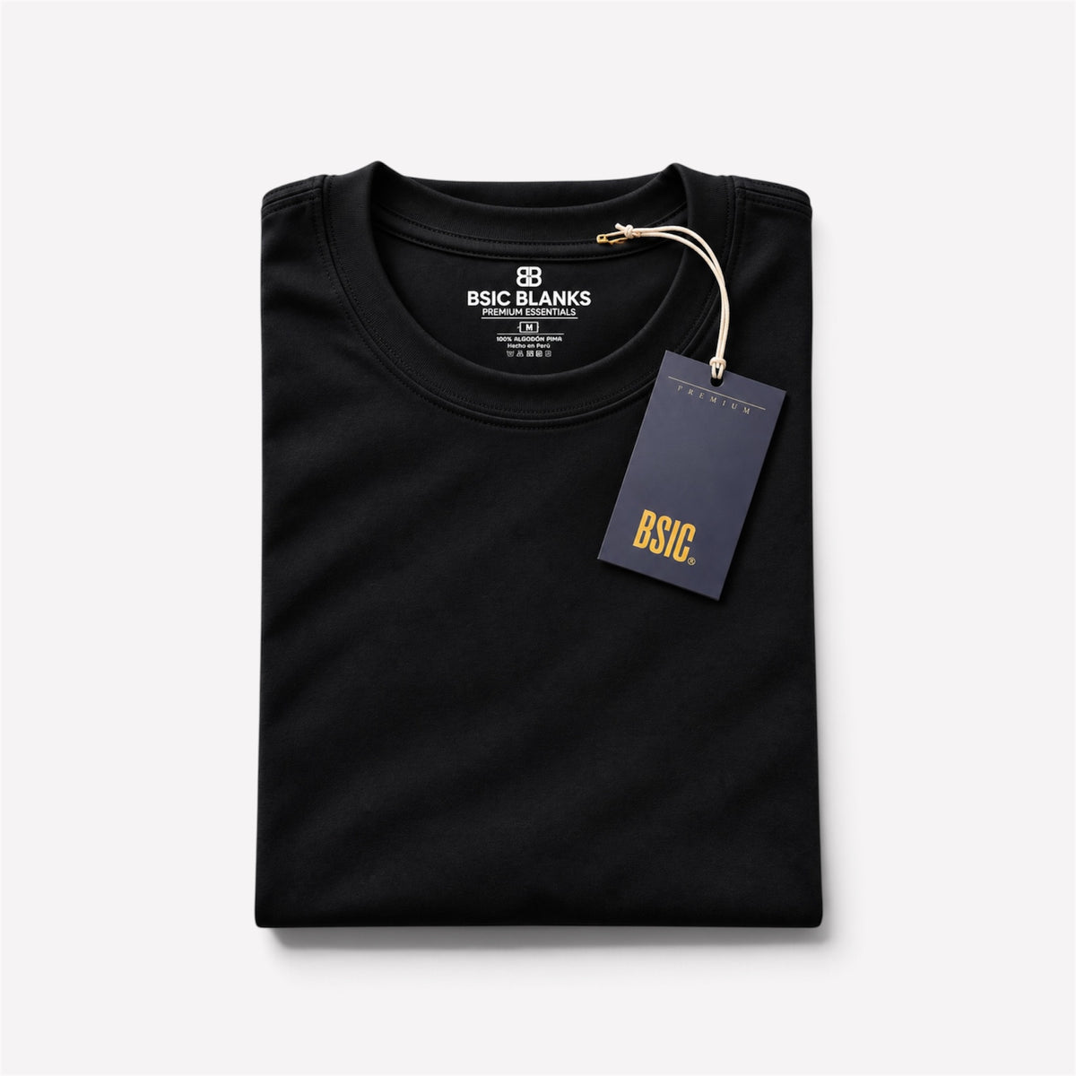 Regular fit • Peruvian Pima Cotton S5. • Black Noir