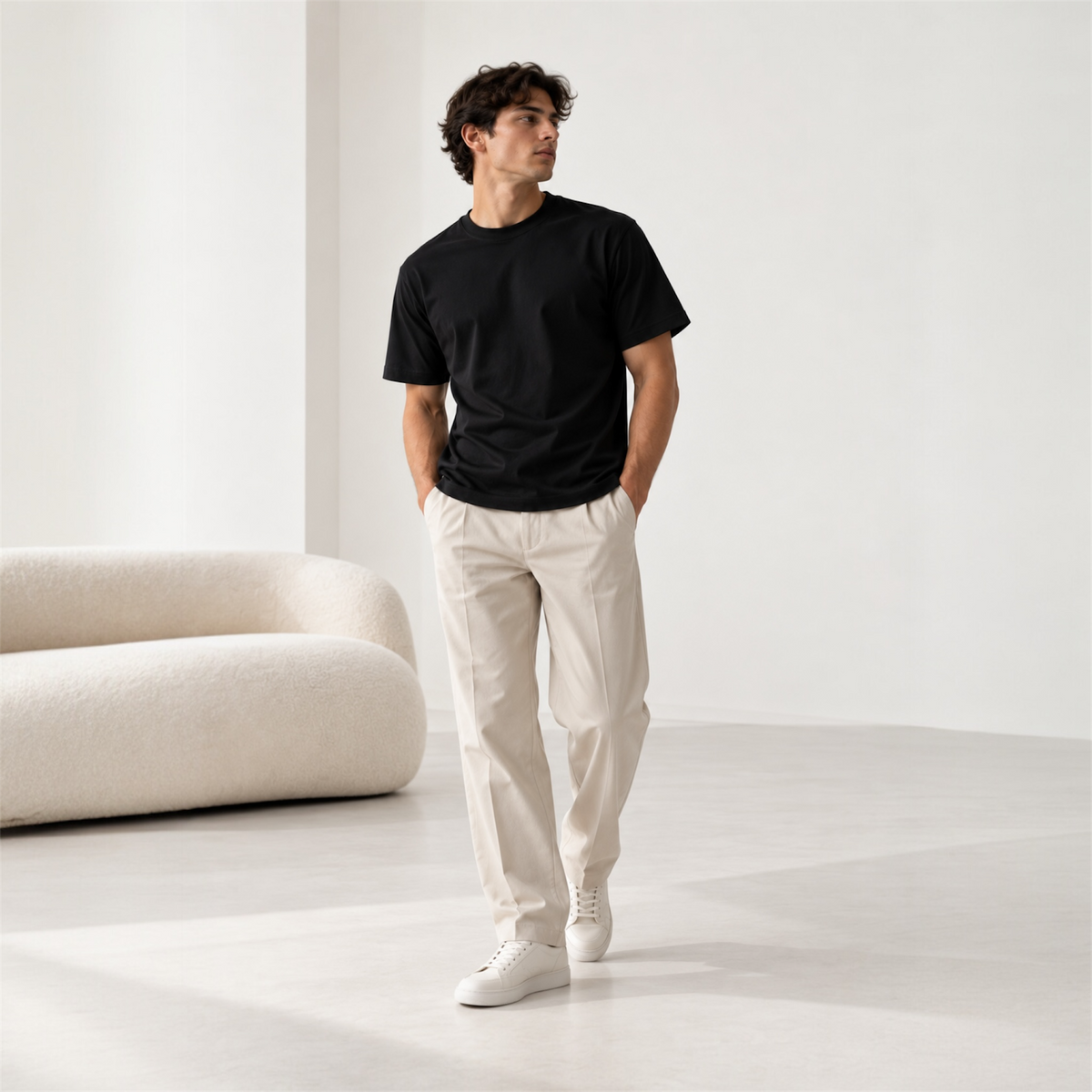 Regular fit • Peruvian Pima Cotton S5. • Black Noir