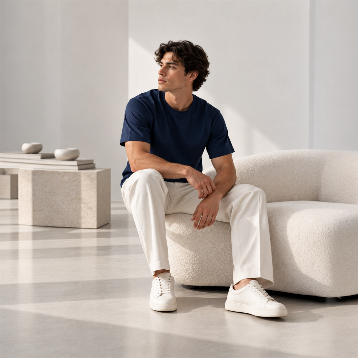 Regular fit • Peruvian Pima Cotton S5. • Steel Blue