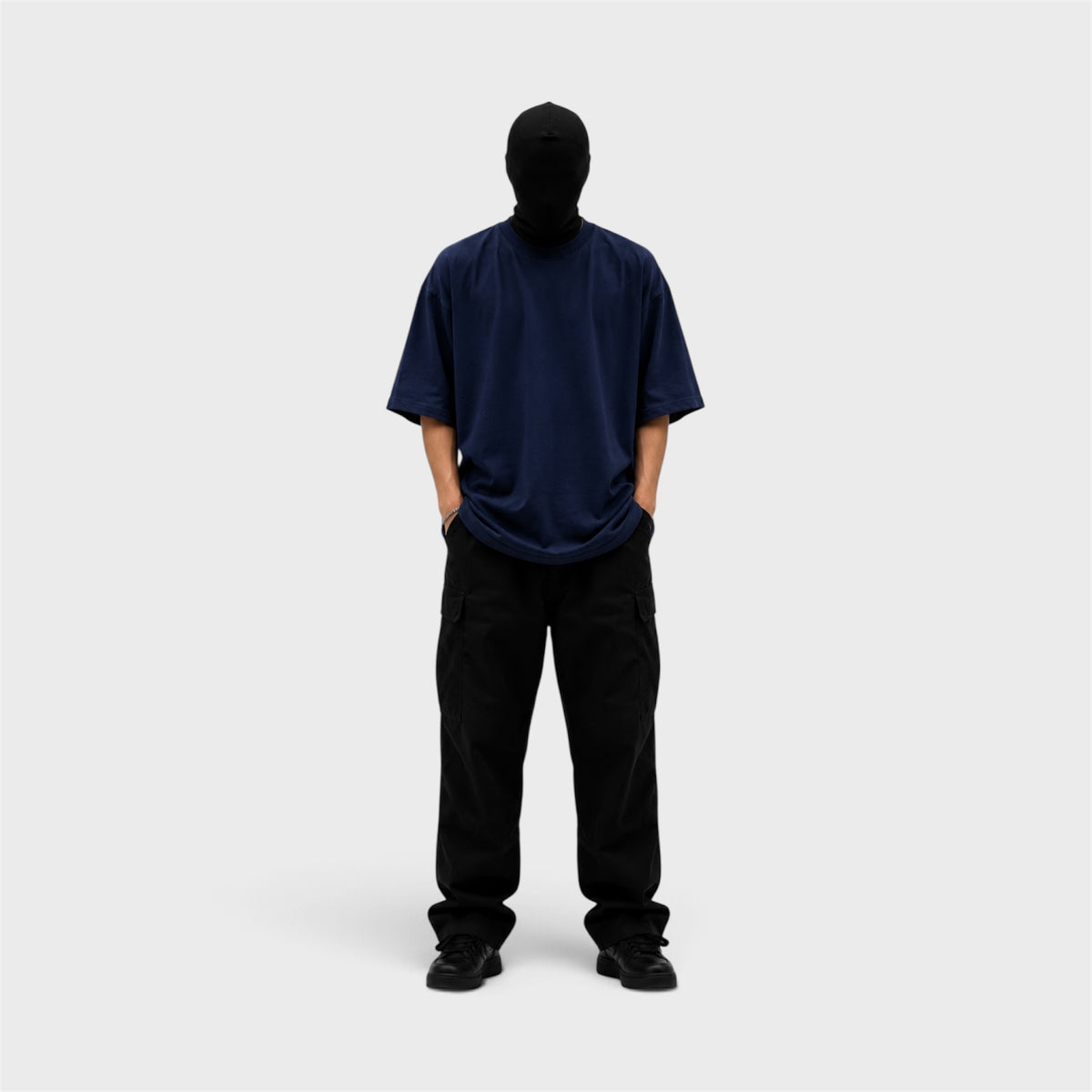 Semioversize • Steel Blue Heavyweight Cotton 320 Gsm
